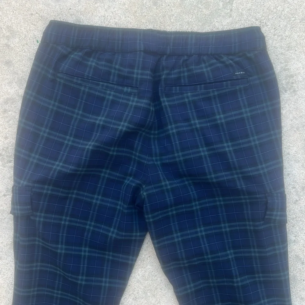 Pacsun Blue/Green Tarten Plaid Cargo Pant Men's Size L